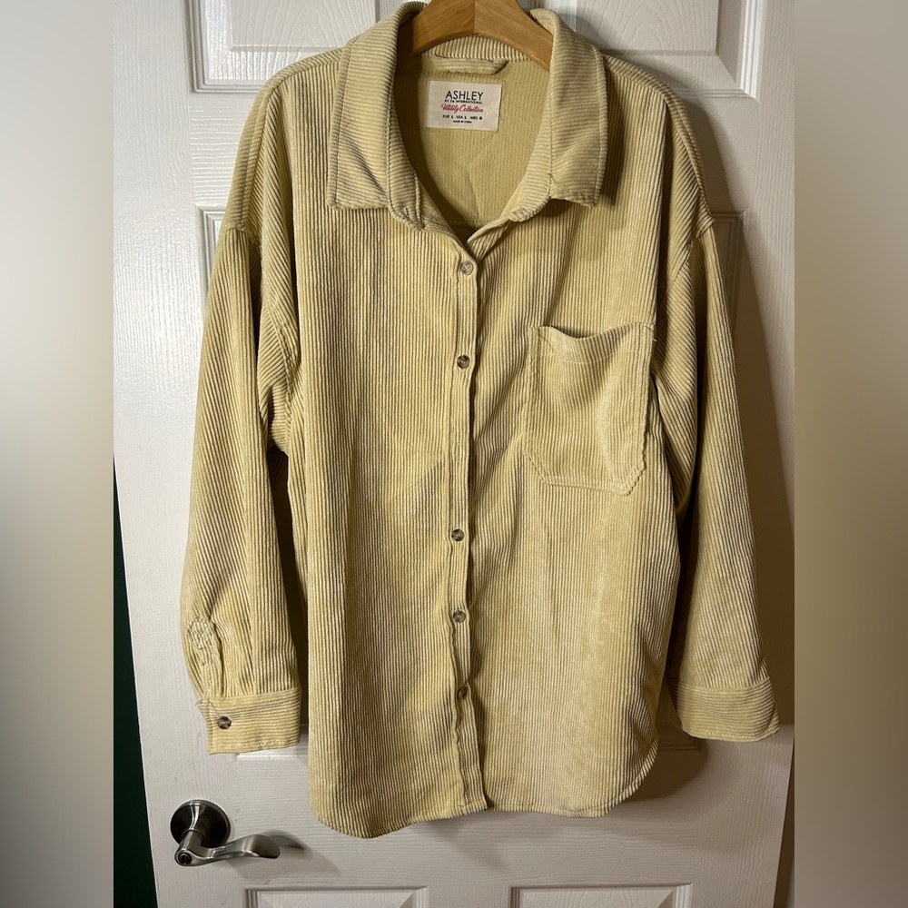 Yellow corduroy button up